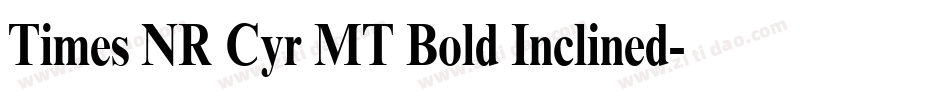 Times NR Cyr MT Bold Inclined字体转换